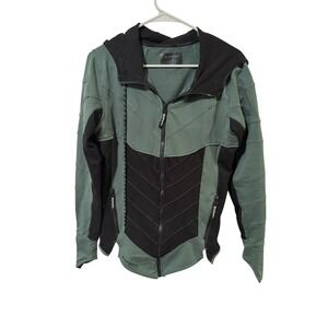 SuperX Mens Small Green Lantern Hoodie Superhero Style Zip Up Sweatshirt